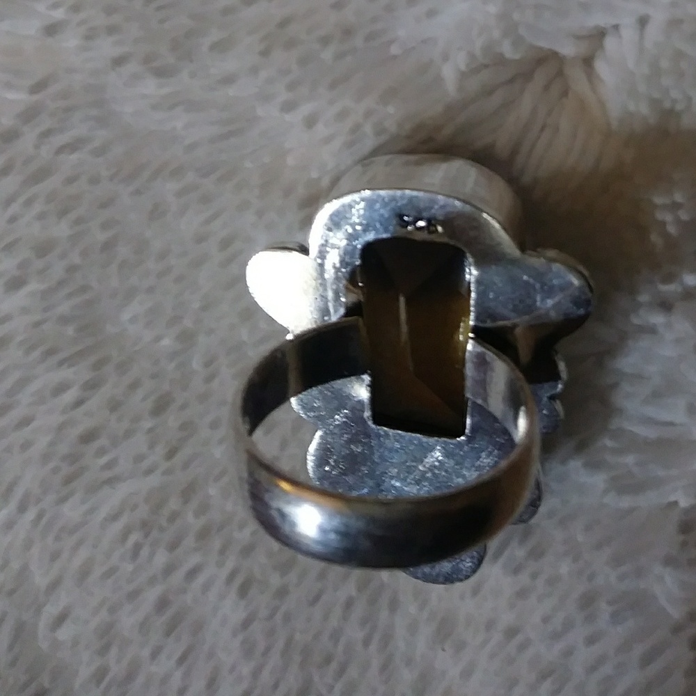 Genuine Amethyst and Amatriene 925 Silver Ring💜💛 - Picture 5 of 5